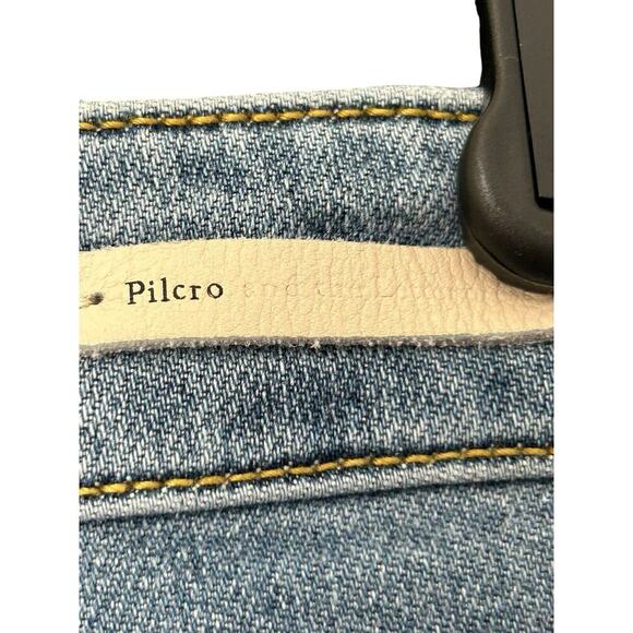 Anthropologie Pilcro Womens Jeans Size 27 High Rise Flare Light Wash Frayed Hem - Picture 5 of 13